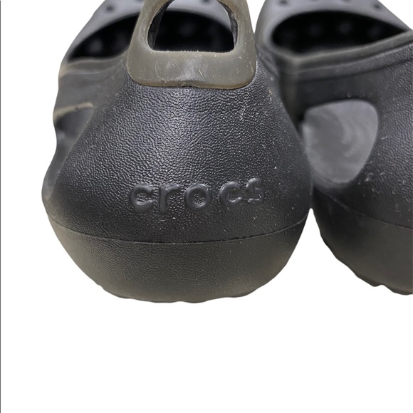 CROCS, KIDS black flat crocs, size 6 - Picture 3 of 6